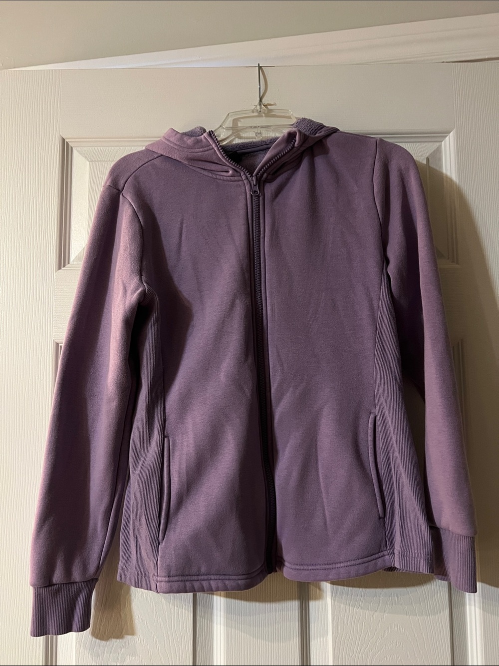 Joe Fresh Lavender Hooded Zip-Up Sweatshirt